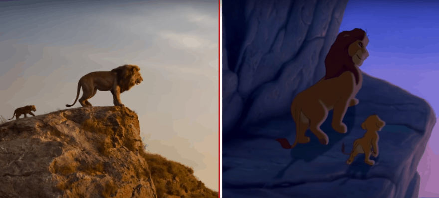 The Internet Has A Frame-By-Frame Comparison Of The New Lion King Trailer With The Original Drawing