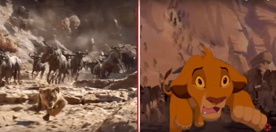 The Internet Has A Frame-By-Frame Comparison Of The New Lion King Trailer With The Original Drawing