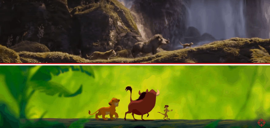 The Internet Has A Frame-By-Frame Comparison Of The New Lion King Trailer With The Original Drawing