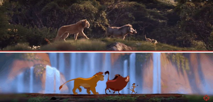 The Internet Has A Frame-By-Frame Comparison Of The New Lion King Trailer With The Original Drawing