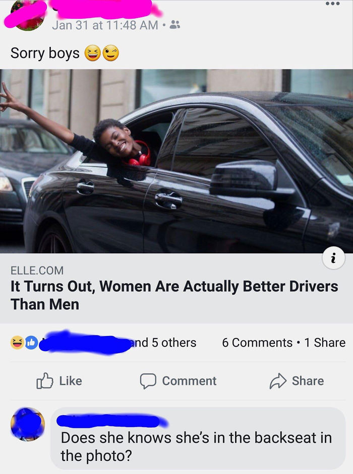 The Woman Isn't Driving In This Article About Women Being Better Drivers