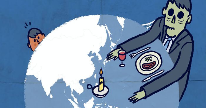 We Illustrated The Most Bizarre Food Rituals And Traditions From Around The World (7 Pics)