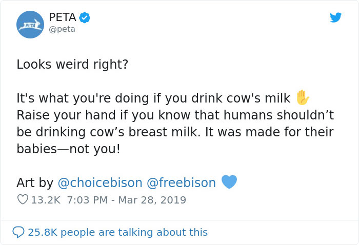 21 Responses To PETA's Controversial 'Breastfeeding Cow' Illustration