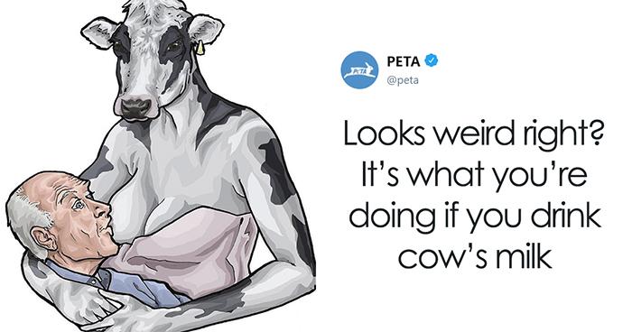 21 Responses To PETA’s Controversial ‘Breastfeeding Cow’ Illustration