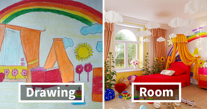 7 Kids Were Asked To Draw Bedrooms Of Their Dreams, And Here’s What They’d Look Like In Real Life