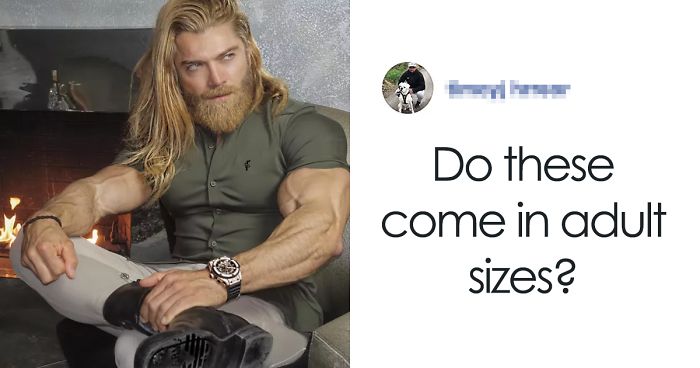 22 Of The Funniest Responses To Clothing Ad Where Model Is Wearing An Absurdly Tight Shirt