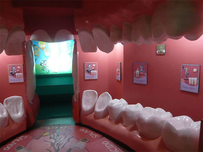 Esta sala de espera del dentista
