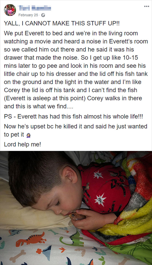 Kid Accidentally Kills His Fish