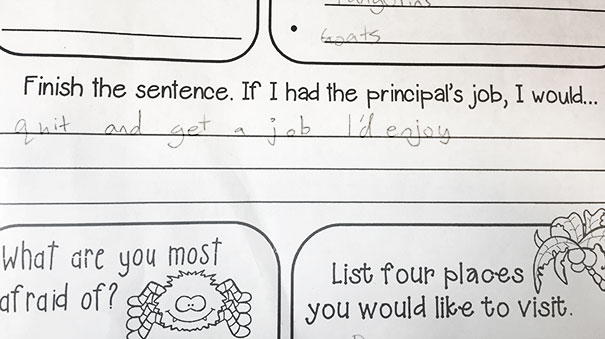 Potentially The Best Answer My Daughter Has Ever Given On A Worksheet