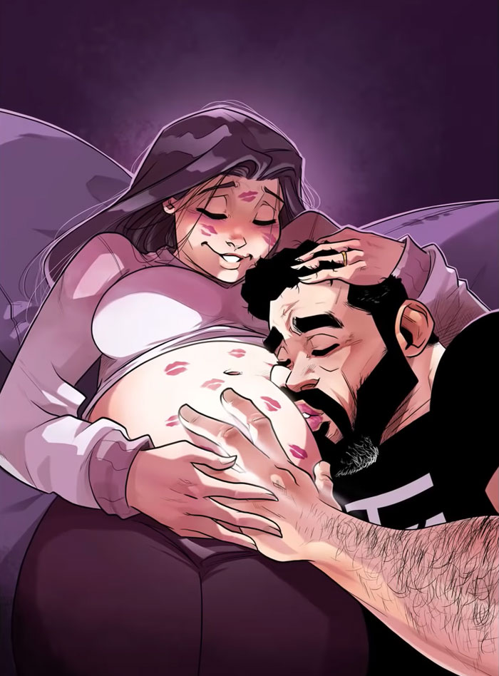 10 Divertidos cómics de Yehuda que muestran las dificultades de la pareja con el embarazo