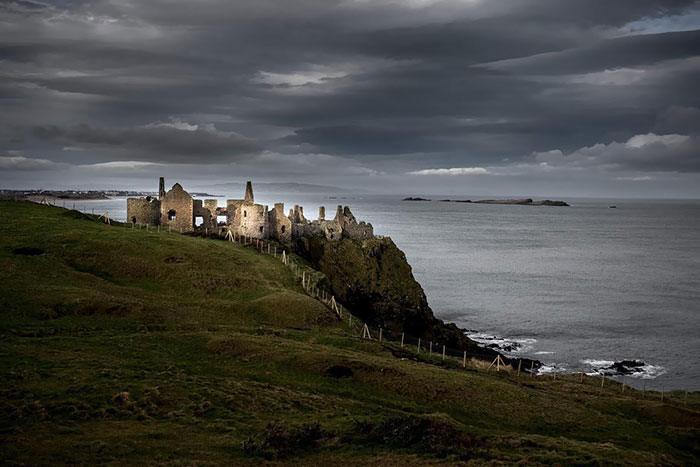 Landscape From game Of Thrones - House Of Greyjoy. Dunluce Castle In Northern Ireland
