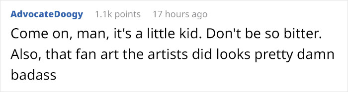 Insecure Artist Attacks Company For Recognizing Child's Fan Art And Ignoring 'Real Artists', Gets Destroyed With A One-Liner