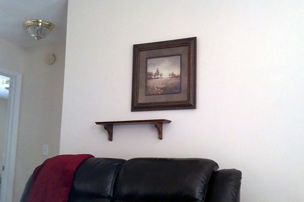 My Wife Hung A Nice Picture And A Small Shelf While I Was On Duty. Now My Eye Is Twitching