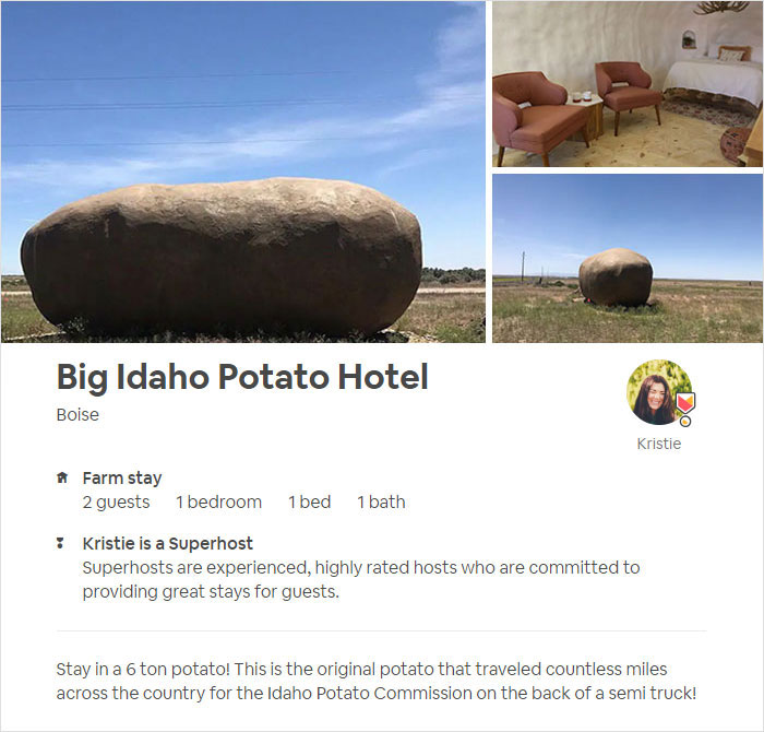 This $200 A Night Potato Airbnb Is A Dream For Potato Lovers And A Nightmare For Claustrophobics