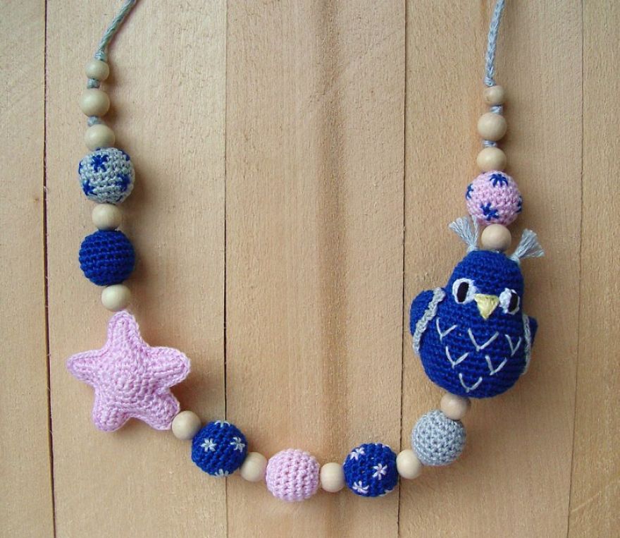 I Made This Crochet Teething Necklace For Mom And Baby