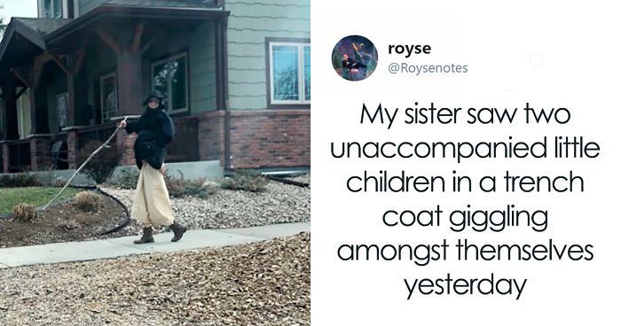 Kids Dressed As A Man In A Coat And Twitter Can't It | Bored Panda