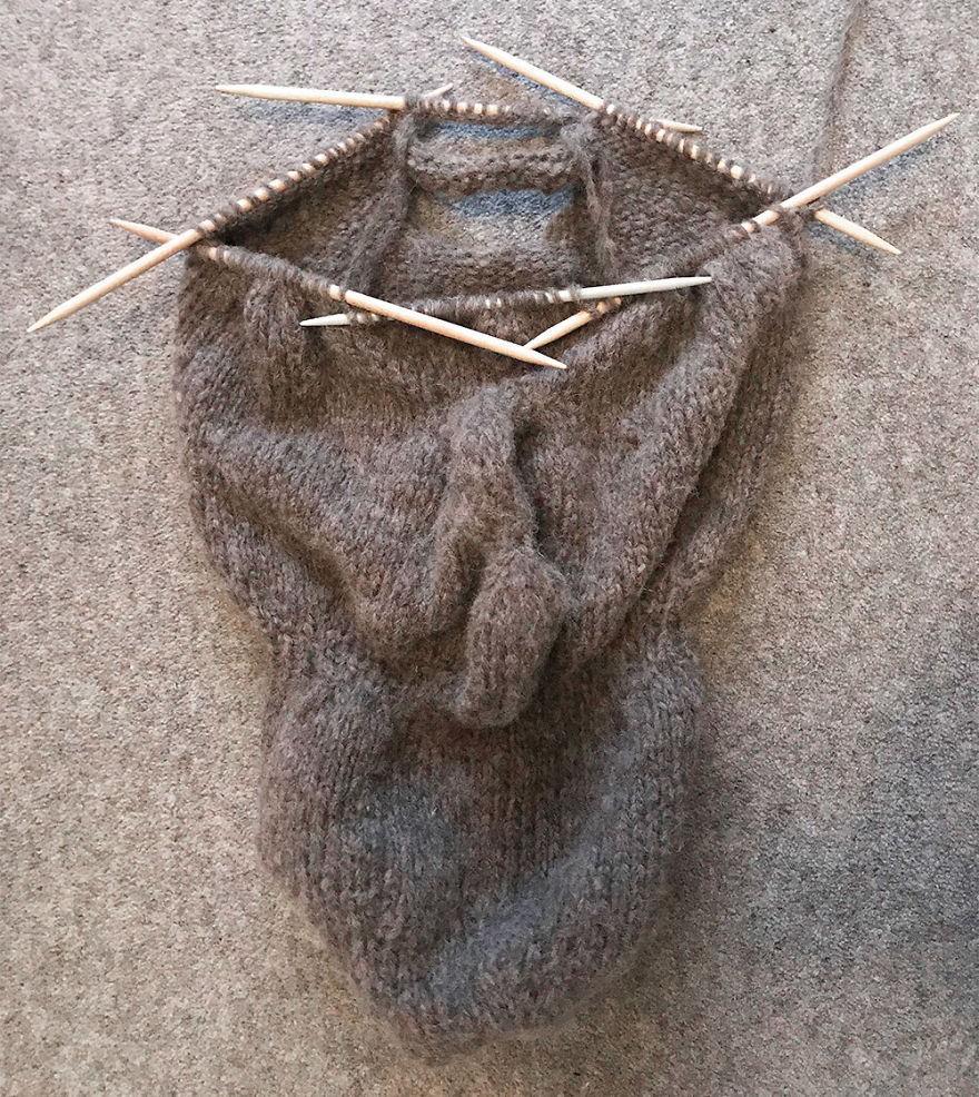 I Knit This Moose Head For A Wedding Present