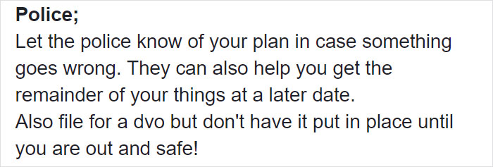 Woman Writes A Detailed Plan For Anyone Who's Trying To Escape An Abusive Partner