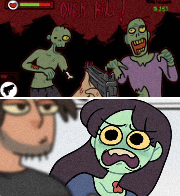 20 Funny Comics That Show What Would Happen If A Werewolf Was Dating A Zombie