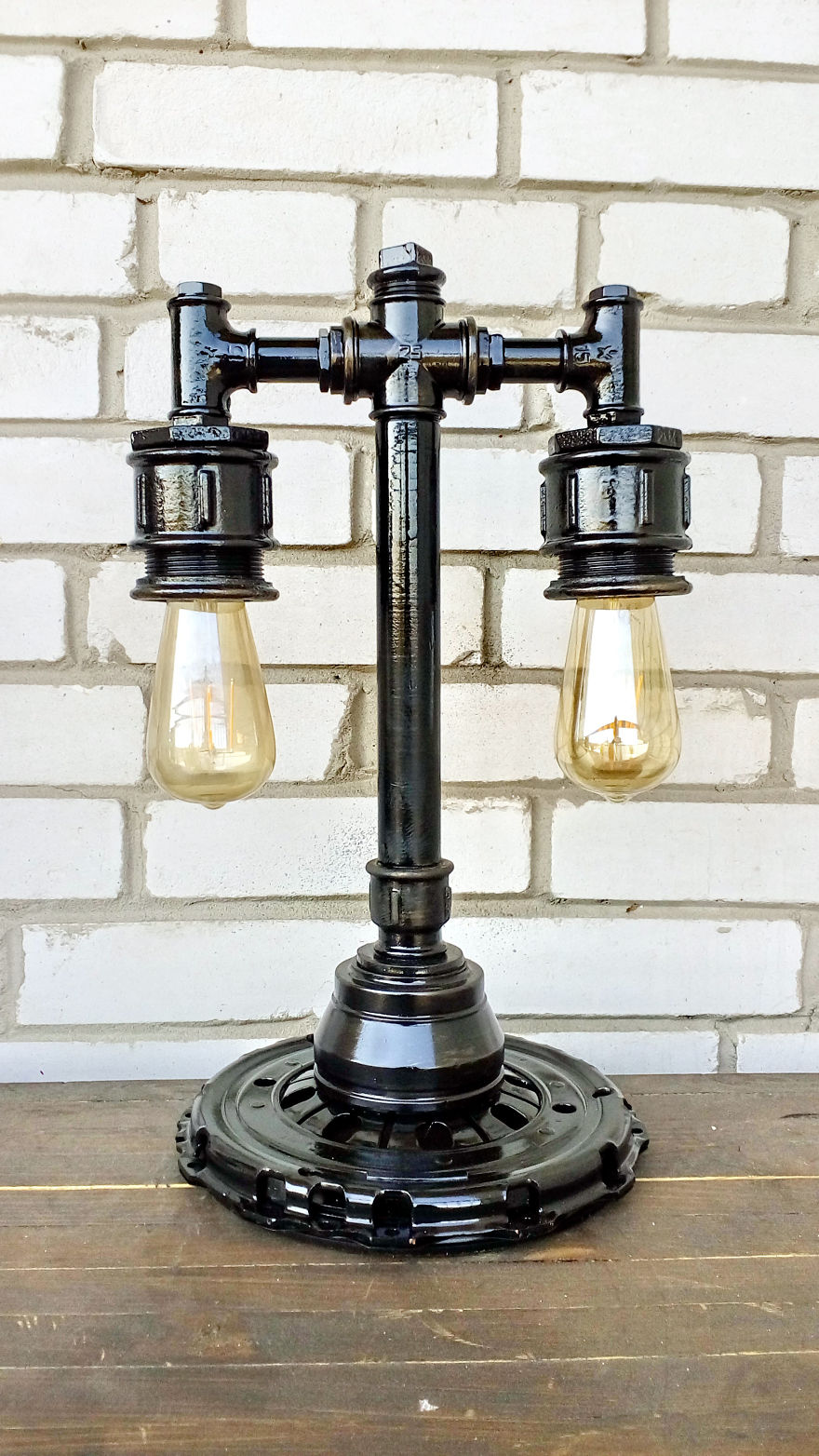 industrial Lighting Steampunk Lamp Table Lamp Edison Light Vintage Light Pipe Lamp Bedside Lamp Rustic Lighting Loft Light Steampunk Pipe