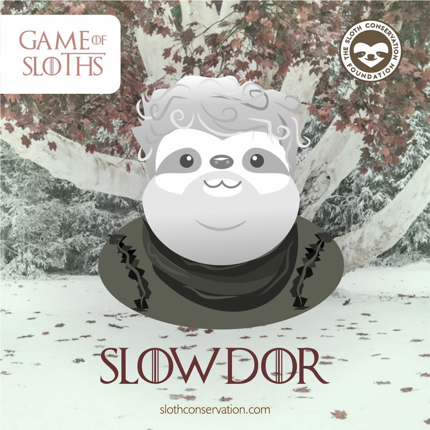 "Game Of Sloths": I Made Game Of Thrones Characters Like Sloths With Their Best (And Slothish) Quotes