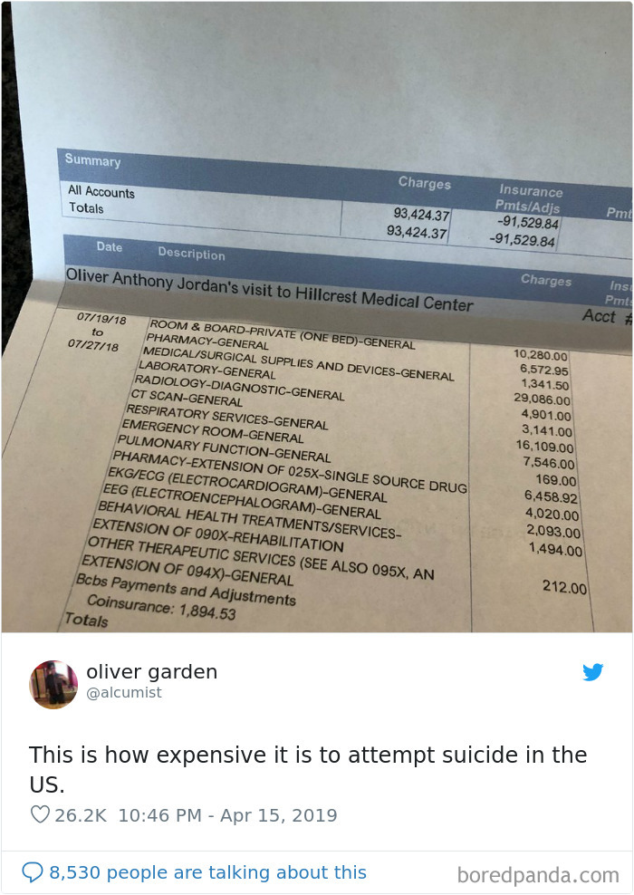 This Is How Expensive It Is To Attempt Suicide In The US