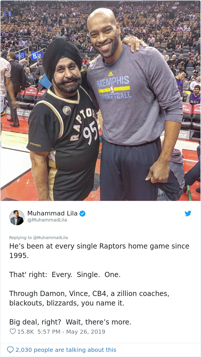 Someone Shares Wholesome Story About An Immigrant Who Is The Biggest Toronto Raptors Fan And It Goes Viral
