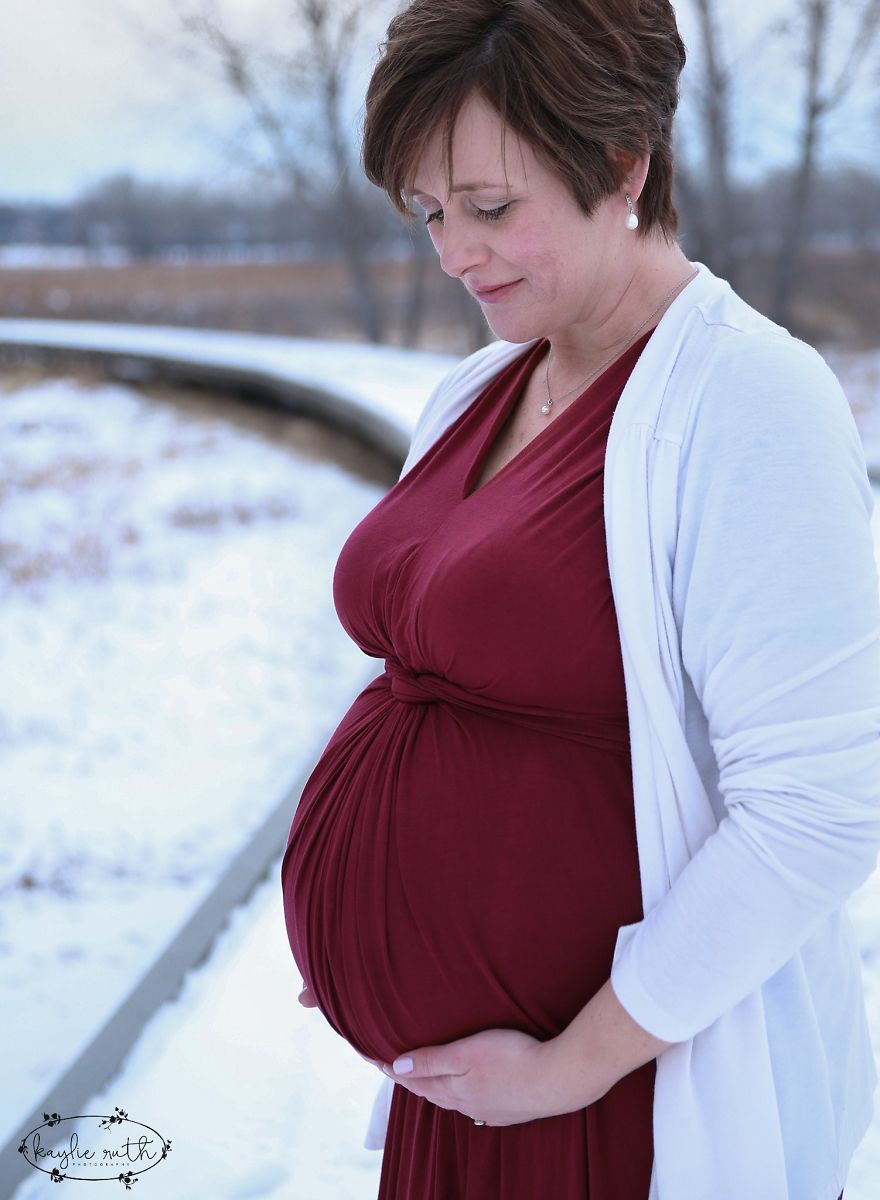 Beautiful Pregnant Momma On A Snowy Day In Denver