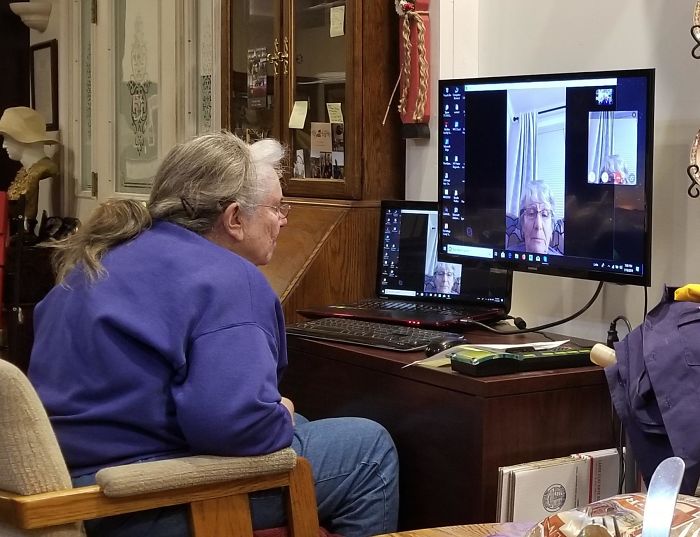 Got My Grandmother A Skype Account So She Could Talk To Her Sister-In-Law Up In Canada. They've Been Like This For An Hour
