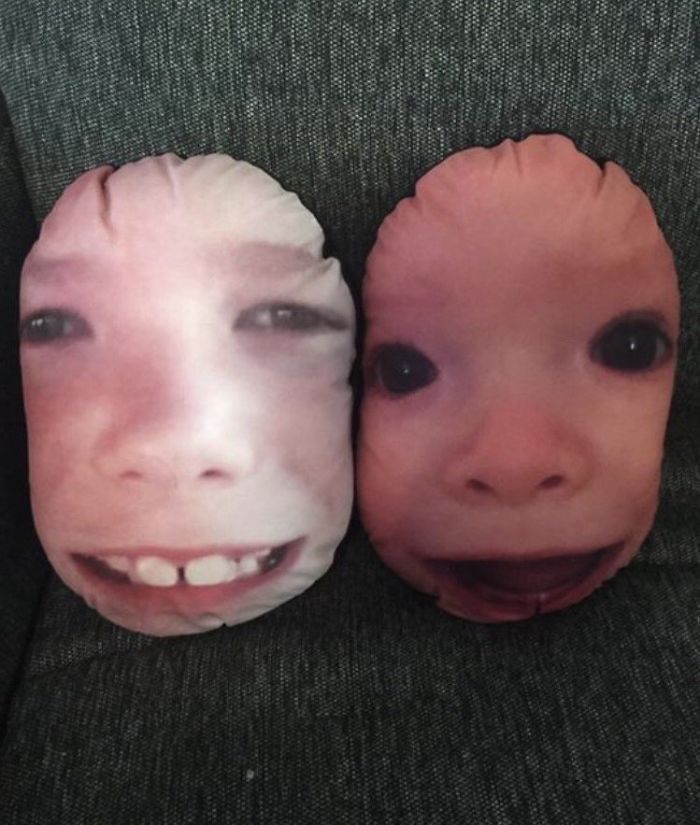 My Nephew's Faces On Pillows For A Mother's Day Gift Was A Great Idea In Theory