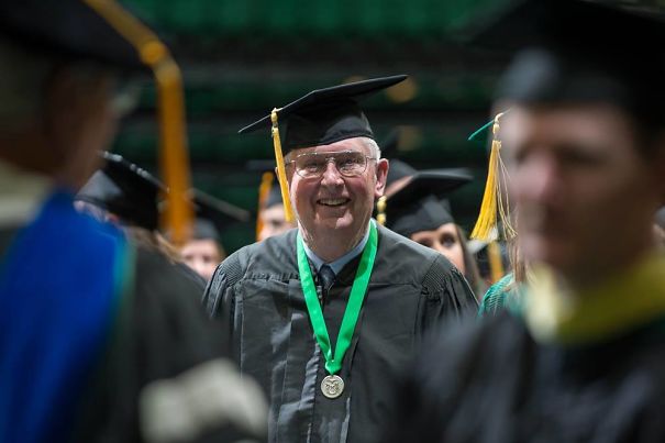 To All The People Feeling Behind Everyone Else Graduating At 22, This Man Is 81 And Just Walked In CSU's Graduation With A Bachelor's Degree