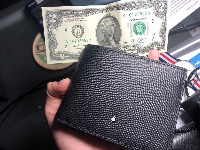 My Mont Blanc Wallet Came With $2 Inside