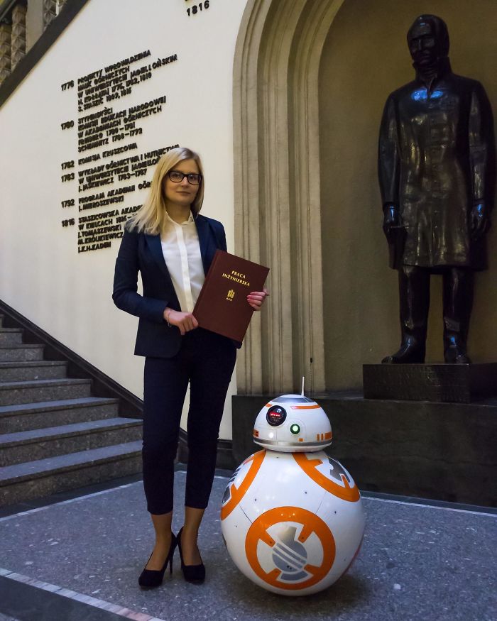 Student In My Country Made Mostly 3D Printed 1:1 Moveable Bb-8 Model As Her Engineer's Thesis As Final Work Ending Her Studies. She Also Programmed An App Which Let You Control The Robot