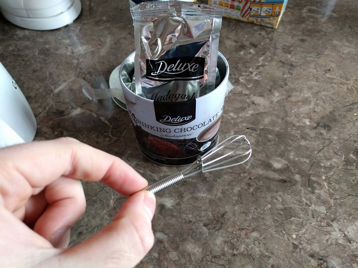 My Hot Chocolate Came With A Teeny Tiny Whisk