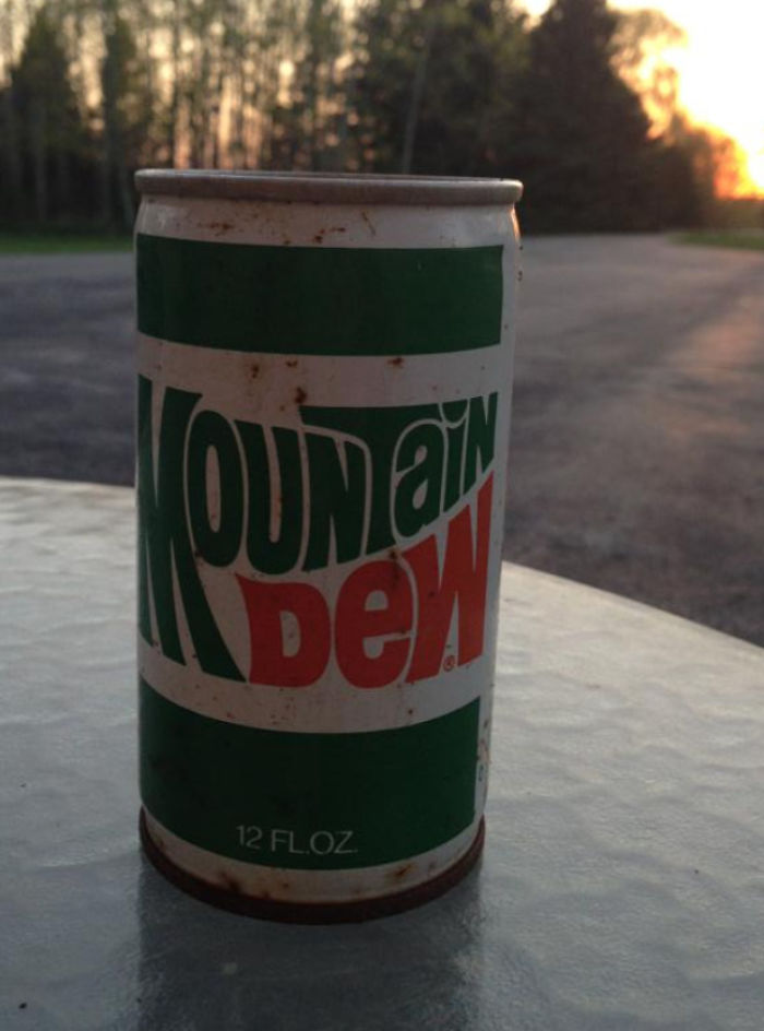This Ancient Mountain Dew Can I Found In The Woods