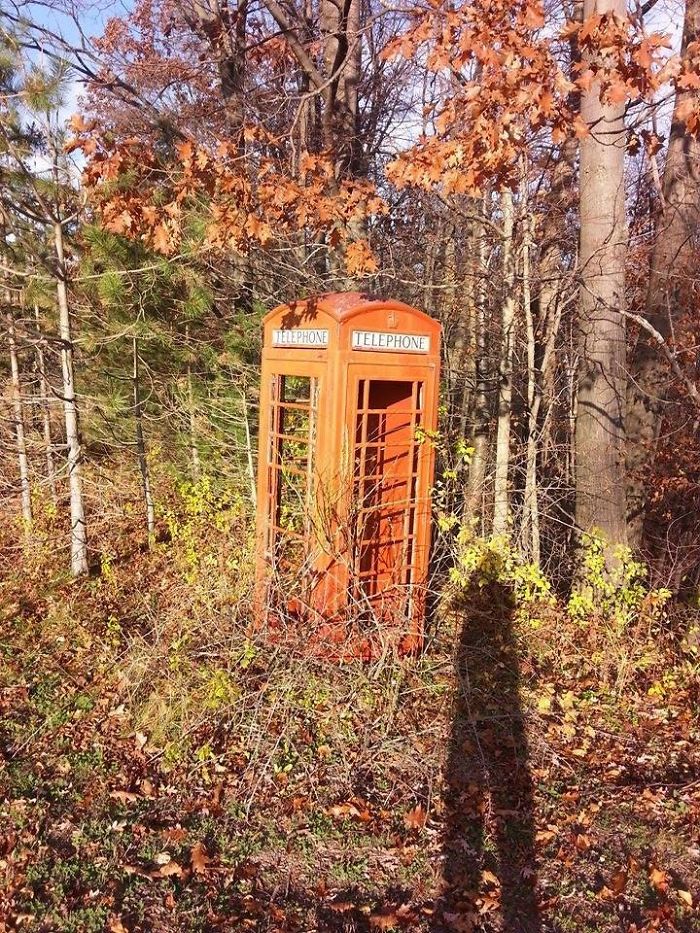Found This Phone Booth In The Middle Of The Woods
