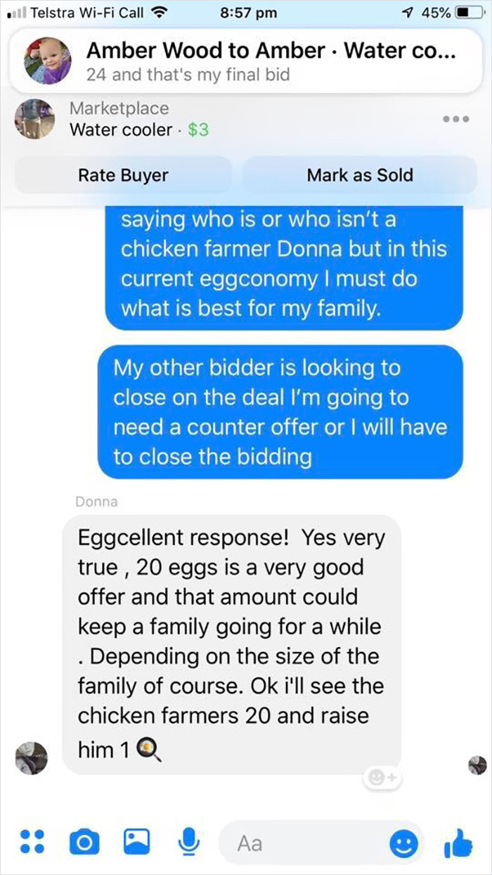 Guy Wants To Sell His Water Cooler In Exchange For Eggs, It Turns Into A Hilarious Bidding War