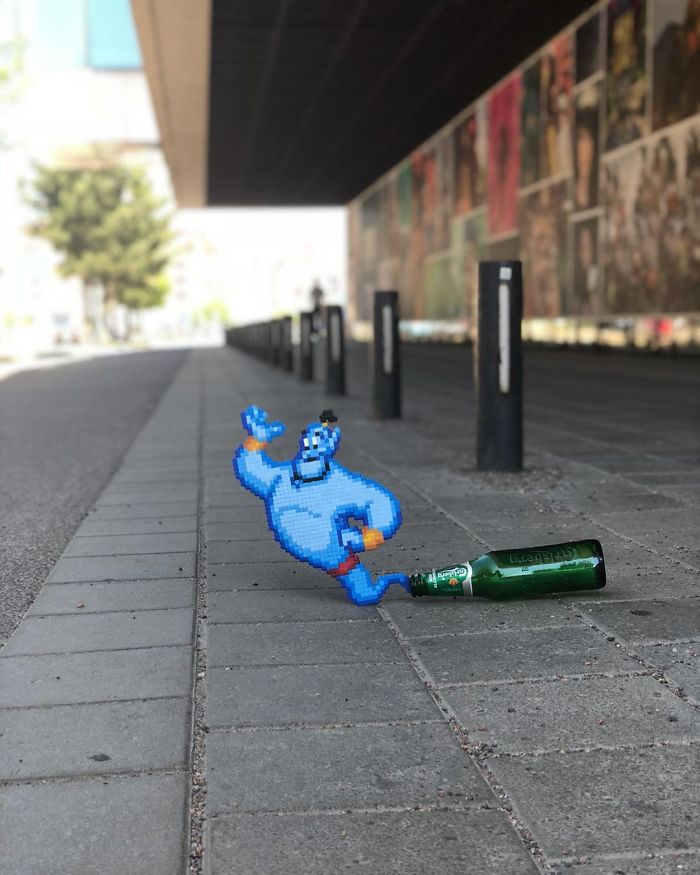 Swedish Artist Is ‘Vandalizing’ Streets With His Stunning Pixel Art (New Pics)