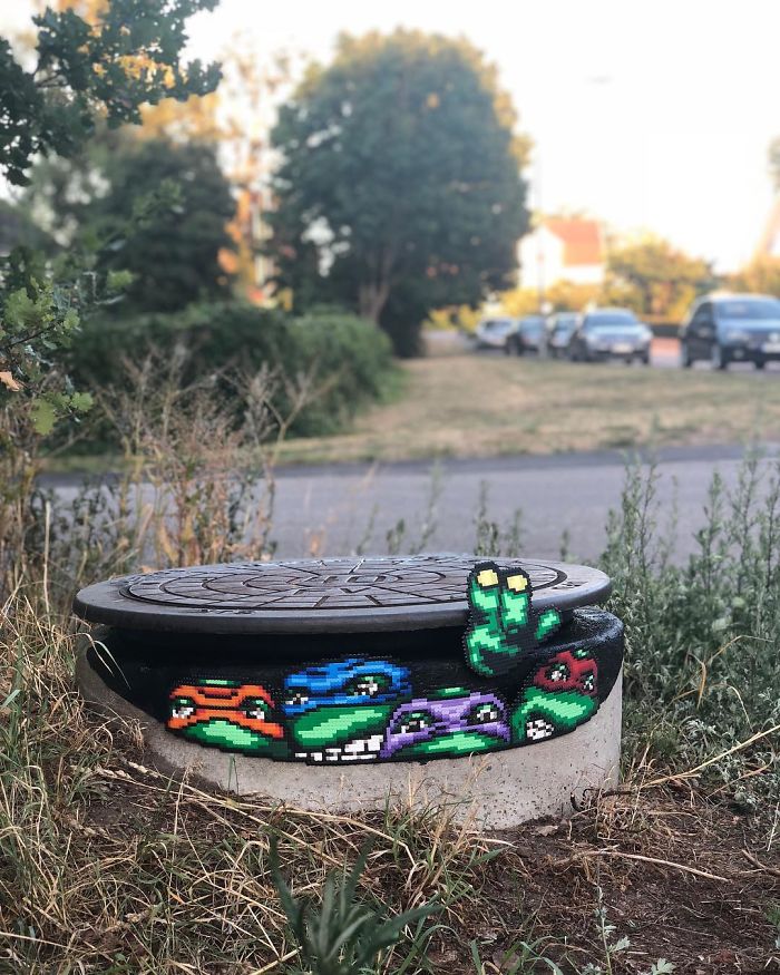 Swedish Artist Is ‘Vandalizing’ Streets With His Stunning Pixel Art (New Pics)