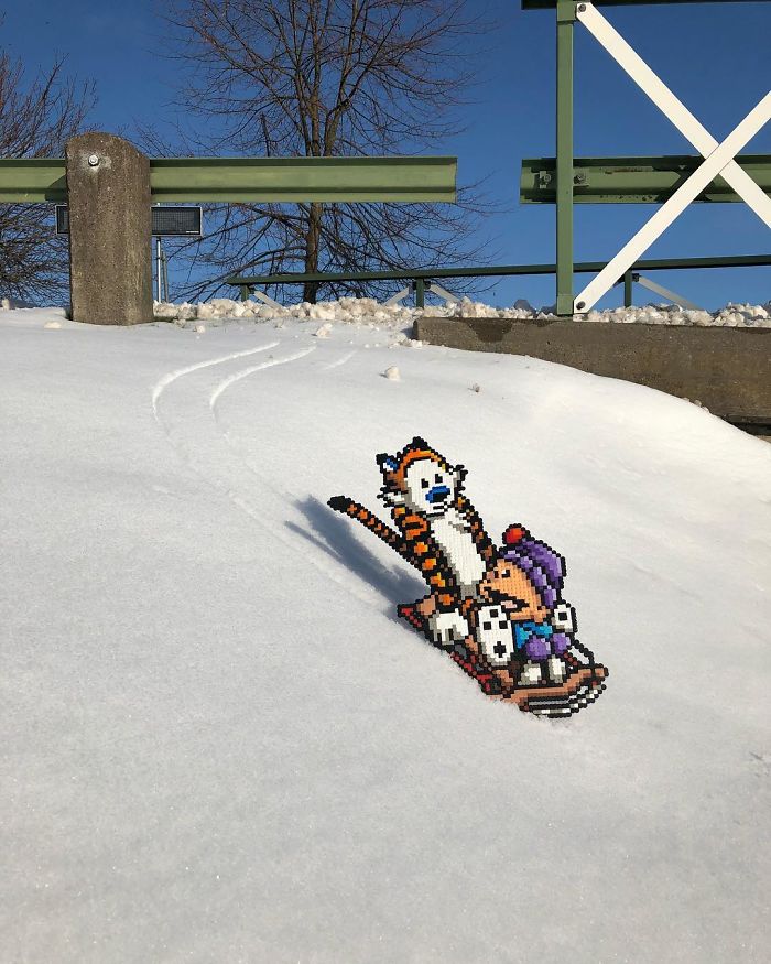 Swedish Artist Is ‘Vandalizing’ Streets With His Stunning Pixel Art (New Pics)