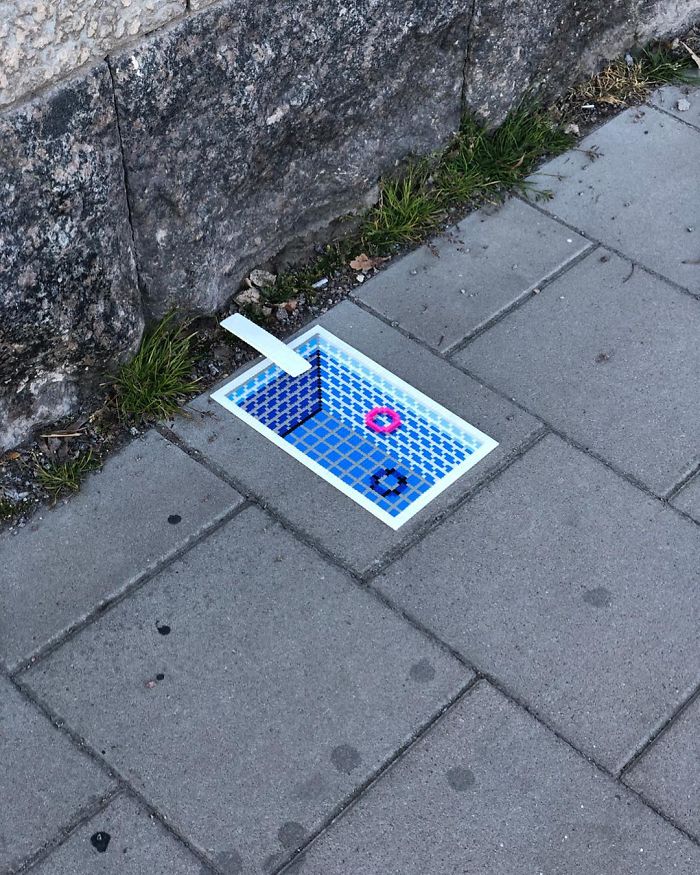 Swedish Artist Is ‘Vandalizing’ Streets With His Stunning Pixel Art (New Pics)