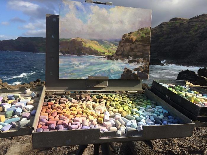 30 Landscape Paintings Framed By Nature And Aaron Schuerr