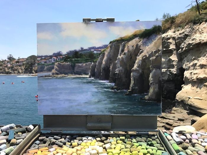 30 Landscape Paintings Framed By Nature And Aaron Schuerr