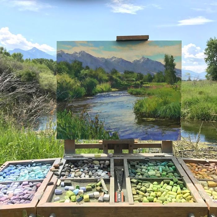 30 Landscape Paintings Framed By Nature And Aaron Schuerr