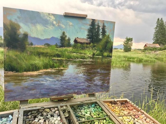 30 Landscape Paintings Framed By Nature And Aaron Schuerr