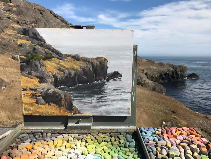 30 Landscape Paintings Framed By Nature And Aaron Schuerr