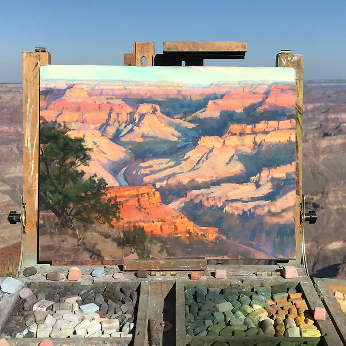 30 Landscape Paintings Framed By Nature And Aaron Schuerr