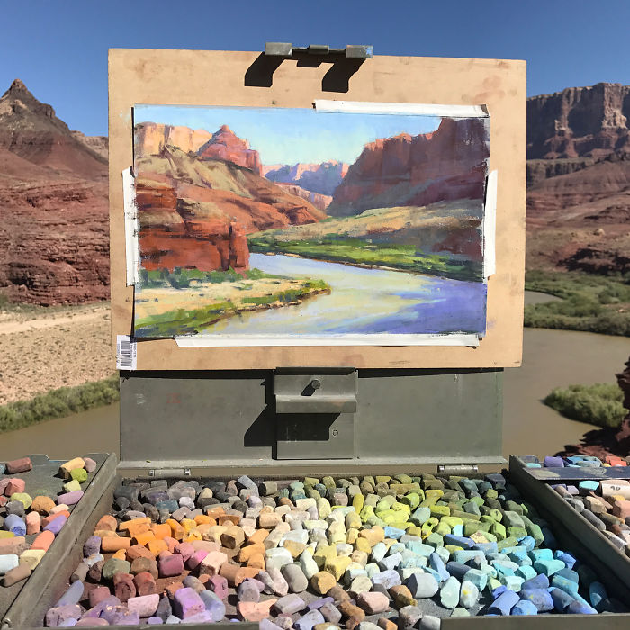 30 Landscape Paintings Framed By Nature And Aaron Schuerr