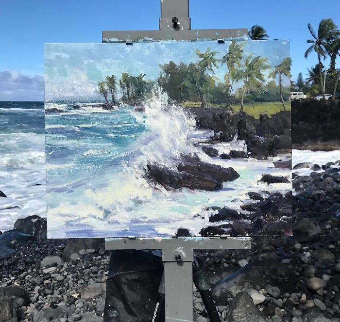 30 Landscape Paintings Framed By Nature And Aaron Schuerr