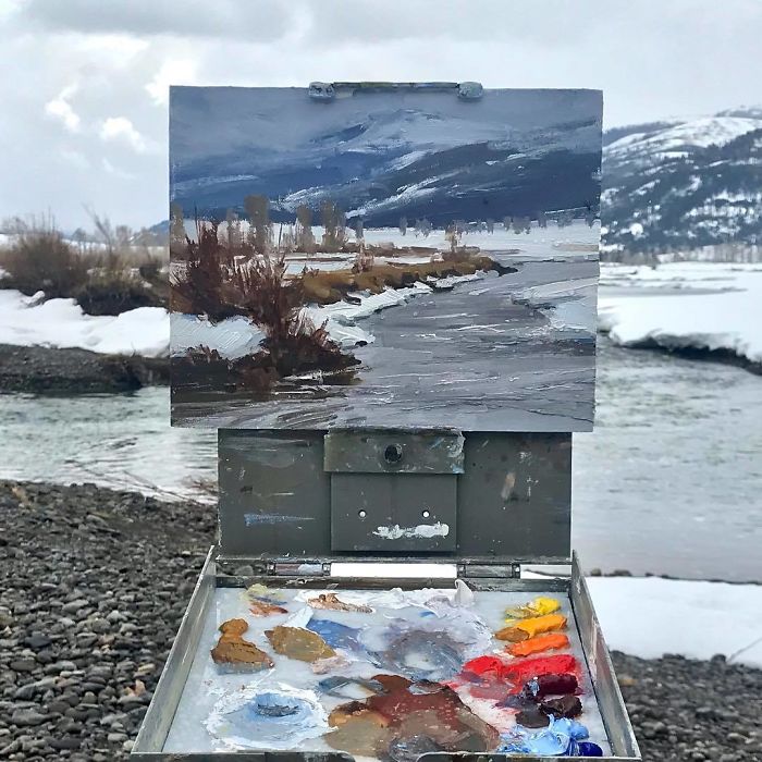 30 Landscape Paintings Framed By Nature And Aaron Schuerr